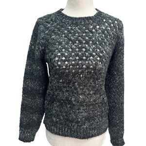John & Jenn Dark Grey Basketweave Sweater Size XS
